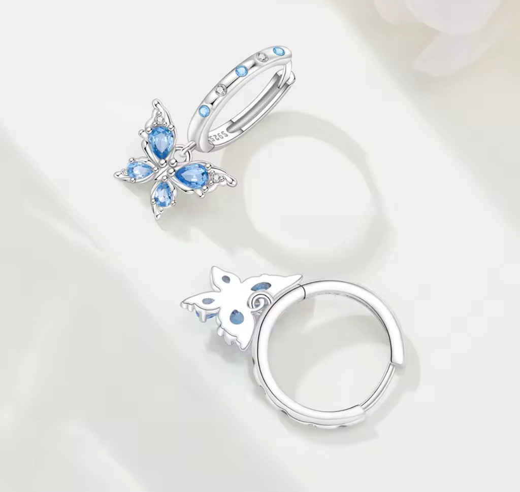 Sapphire Blue Butterfly earrings