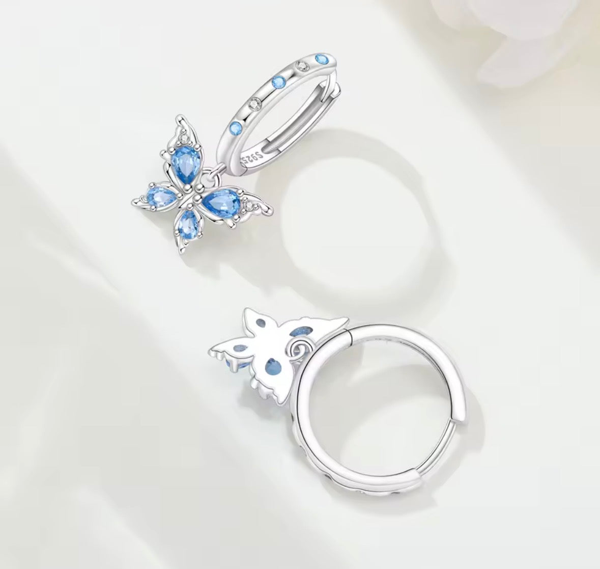 Sapphire Blue Butterfly earrings