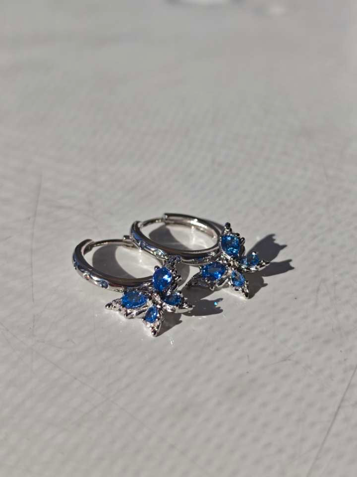 Sapphire Blue Butterfly earrings