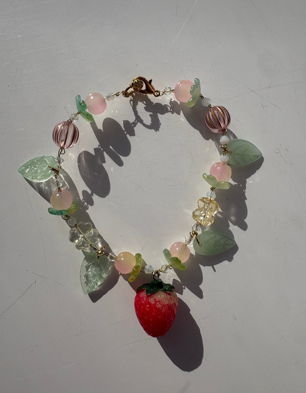Strawberry Blossom Charm Bracelet