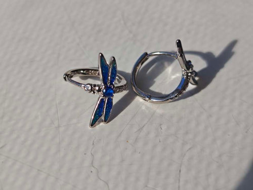 Sapphire Dragonfly Earrings