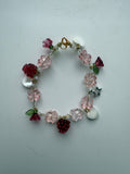 Raspberry Blossom Charm Bracelet