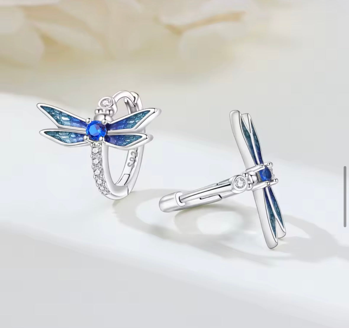 Sapphire Dragonfly Earrings