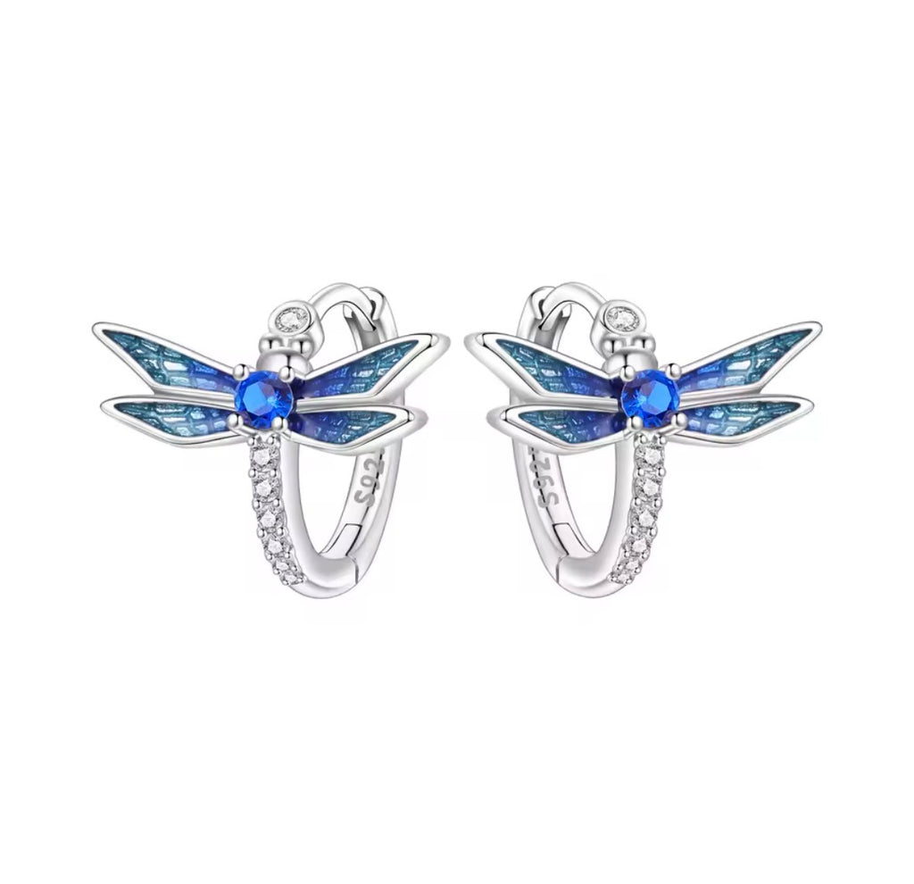 Sapphire Dragonfly Earrings