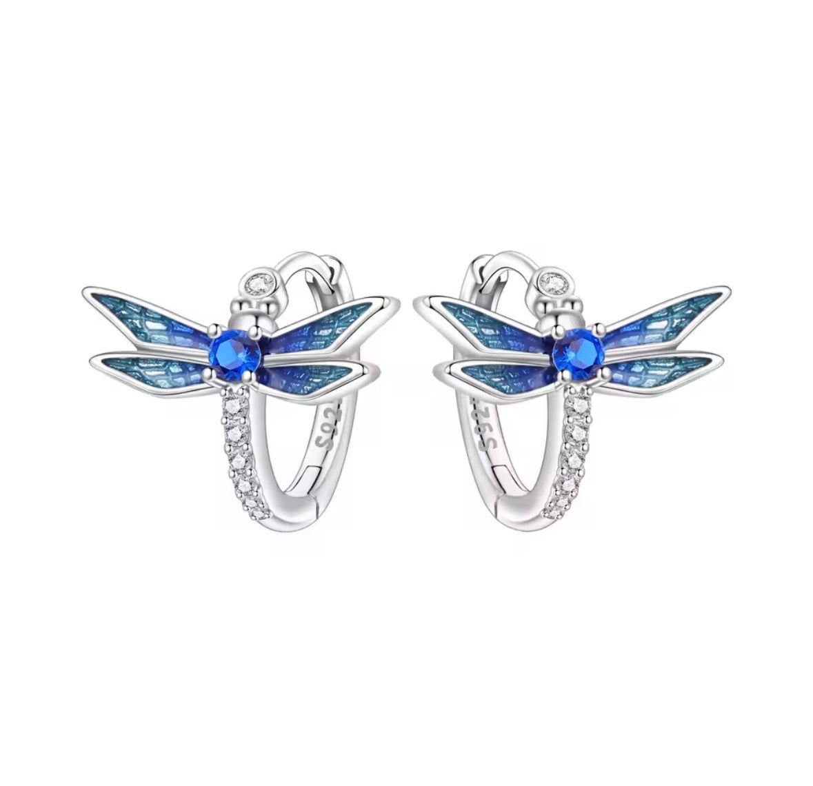 Sapphire Dragonfly Earrings