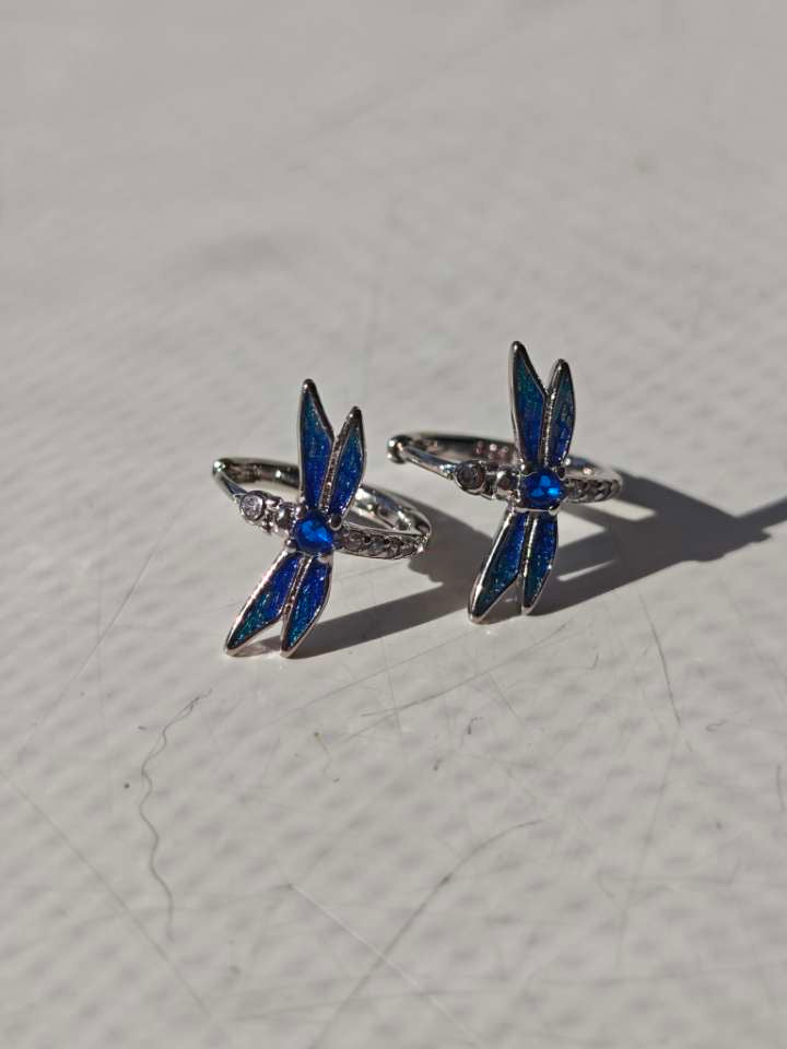 Sapphire Dragonfly Earrings