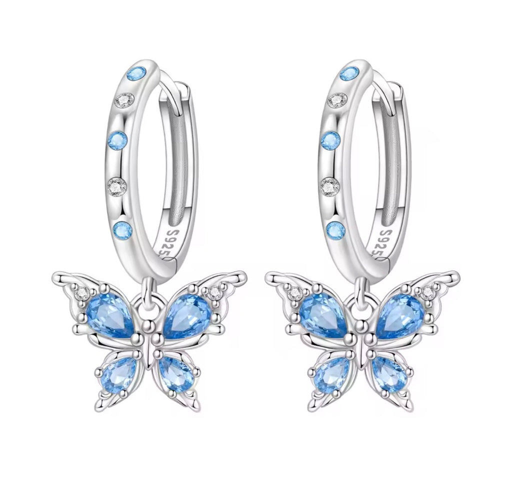 Sapphire Blue Butterfly earrings